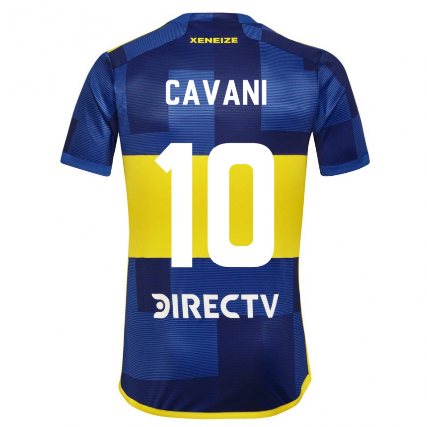 Gyermek Labdarúgás Edinson Cavani #10 Kék Sárga Hazai Jersey 2024/25 Mez Póló Ing