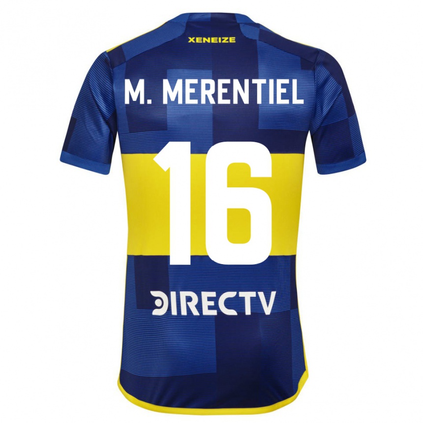 Gyermek Labdarúgás Miguel Merentiel #16 Kék Sárga Hazai Jersey 2024/25 Mez Póló Ing