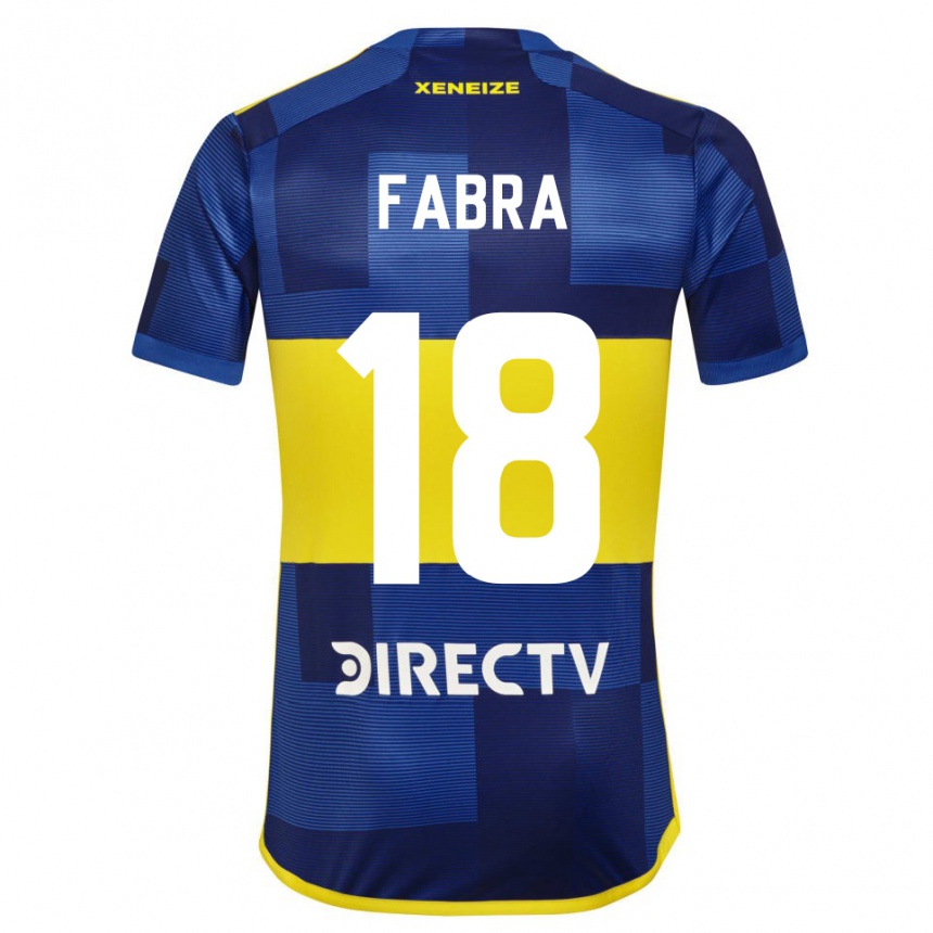 Gyermek Labdarúgás Frank Fabra #18 Kék Sárga Hazai Jersey 2024/25 Mez Póló Ing