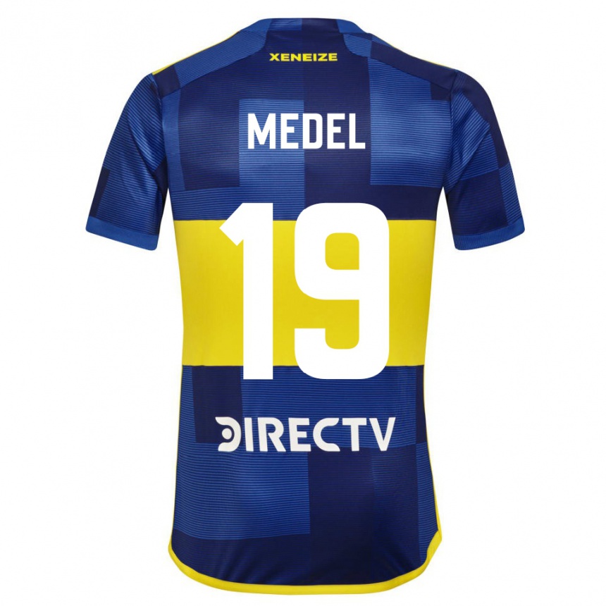 Gyermek Labdarúgás Gary Medel #19 Kék Sárga Hazai Jersey 2024/25 Mez Póló Ing