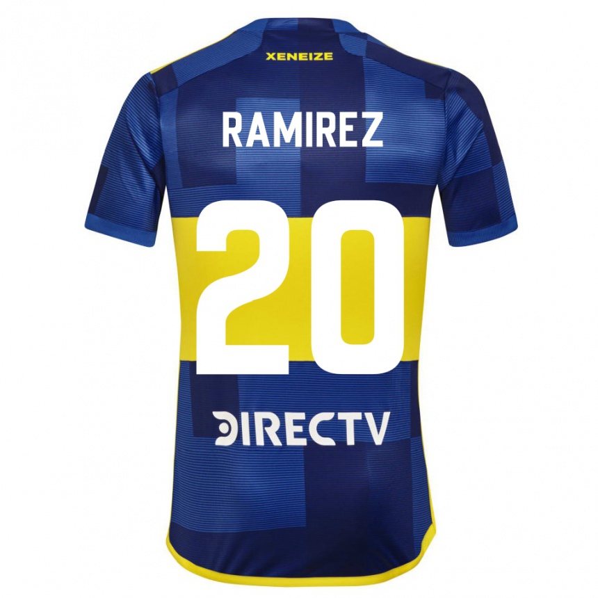 Gyermek Labdarúgás Juan Ramírez #20 Kék Sárga Hazai Jersey 2024/25 Mez Póló Ing