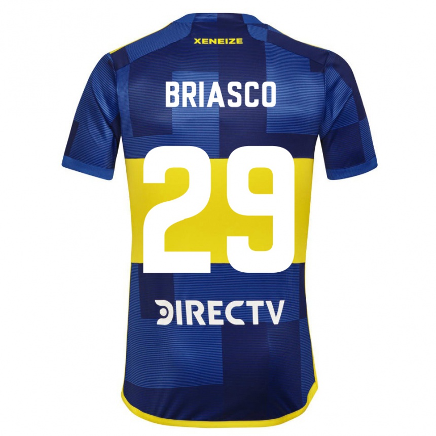 Gyermek Labdarúgás Norberto Briasco #29 Kék Sárga Hazai Jersey 2024/25 Mez Póló Ing