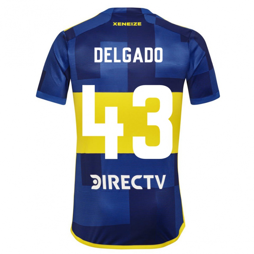 Gyermek Labdarúgás Milton Delgado #43 Kék Sárga Hazai Jersey 2024/25 Mez Póló Ing