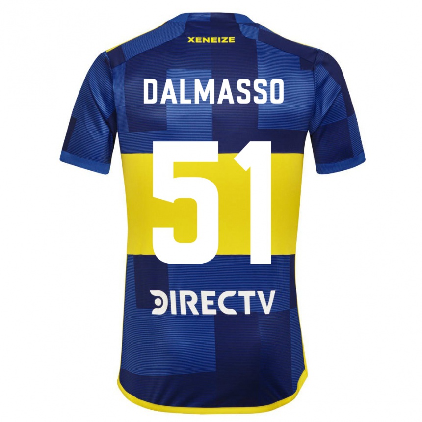 Gyermek Labdarúgás Santiago Dalmasso #51 Kék Sárga Hazai Jersey 2024/25 Mez Póló Ing