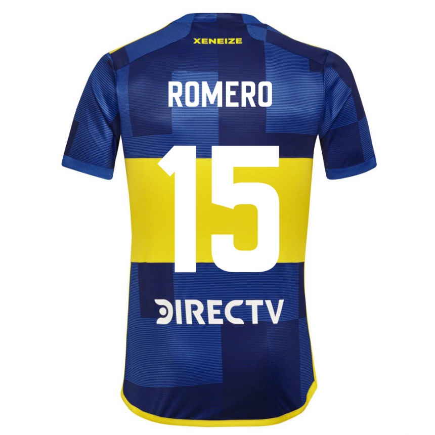 Gyermek Labdarúgás Alejo Romero #15 Kék Sárga Hazai Jersey 2024/25 Mez Póló Ing