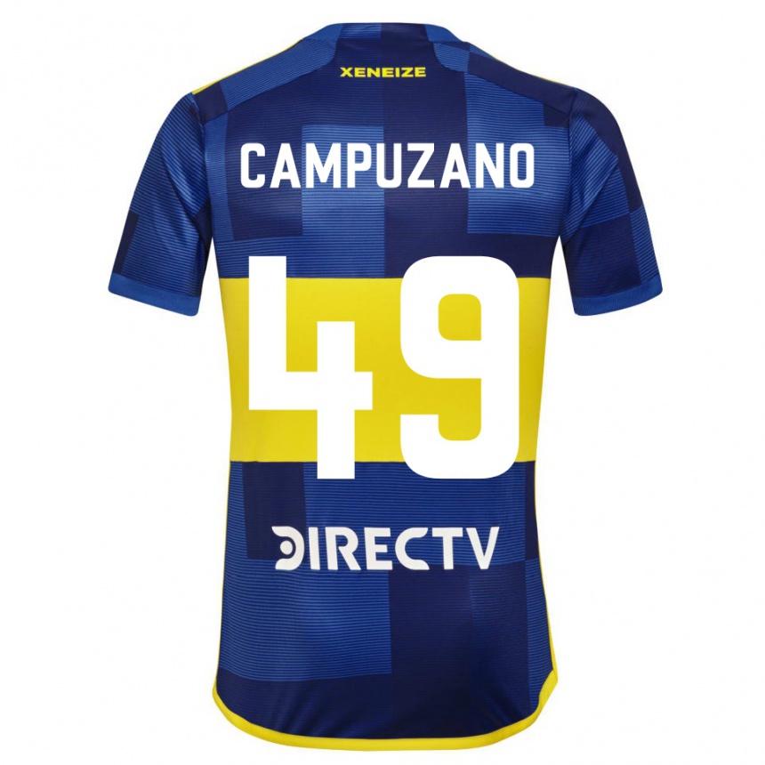 Gyermek Labdarúgás Jorman Campuzano #49 Kék Sárga Hazai Jersey 2024/25 Mez Póló Ing