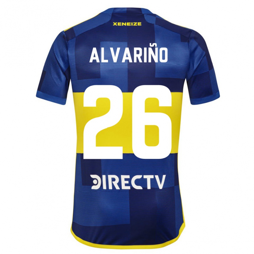 Gyermek Labdarúgás Alexis Alvariño #26 Kék Sárga Hazai Jersey 2024/25 Mez Póló Ing