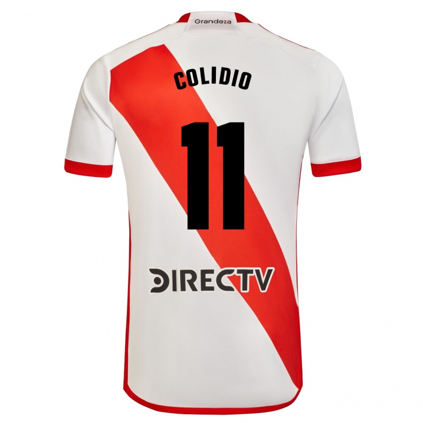 Gyermek Labdarúgás Facundo Colidio #11 Fehér Piros Hazai Jersey 2024/25 Mez Póló Ing