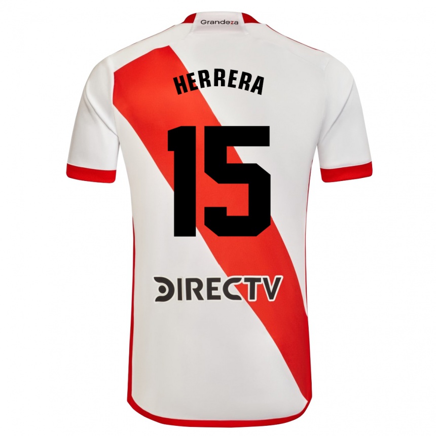 Gyermek Labdarúgás Andrés Herrera #15 Fehér Piros Hazai Jersey 2024/25 Mez Póló Ing