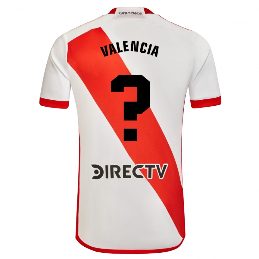 Gyermek Labdarúgás Oswaldo Valencia #0 Fehér Piros Hazai Jersey 2024/25 Mez Póló Ing