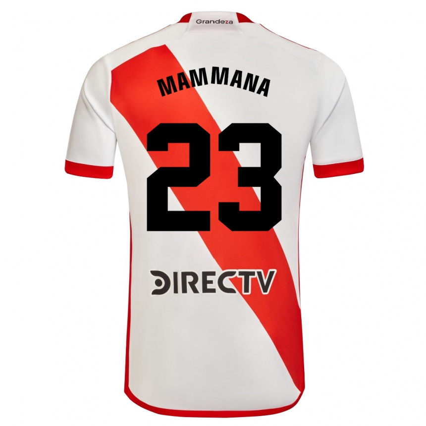 Gyermek Labdarúgás Emanuel Mammana #23 Fehér Piros Hazai Jersey 2024/25 Mez Póló Ing