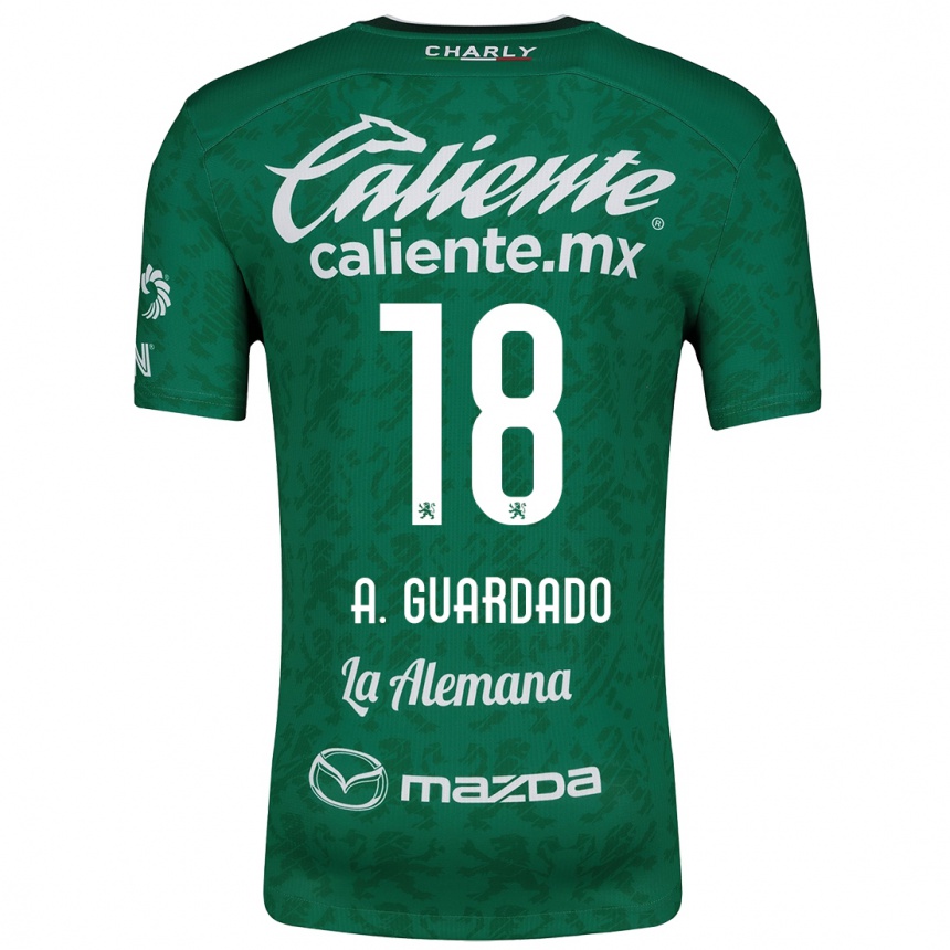 Gyermek Labdarúgás Andrés Guardado #18 Zöld Fehér Hazai Jersey 2024/25 Mez Póló Ing