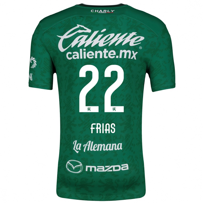 Gyermek Labdarúgás Adonis Frías #22 Zöld Fehér Hazai Jersey 2024/25 Mez Póló Ing