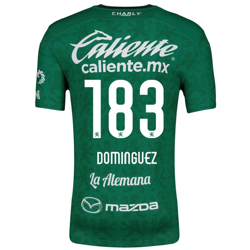 Gyermek Labdarúgás Jesús Domínguez #183 Zöld Fehér Hazai Jersey 2024/25 Mez Póló Ing