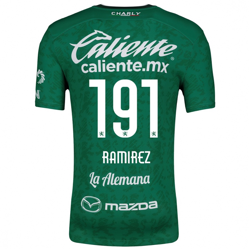 Gyermek Labdarúgás Ian Ramírez #191 Zöld Fehér Hazai Jersey 2024/25 Mez Póló Ing