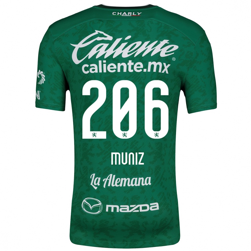 Gyermek Labdarúgás Isaác Muñíz #206 Zöld Fehér Hazai Jersey 2024/25 Mez Póló Ing