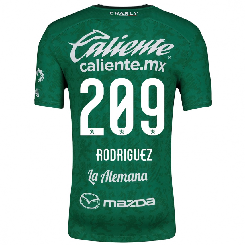 Gyermek Labdarúgás Víctor Rodríguez #209 Zöld Fehér Hazai Jersey 2024/25 Mez Póló Ing