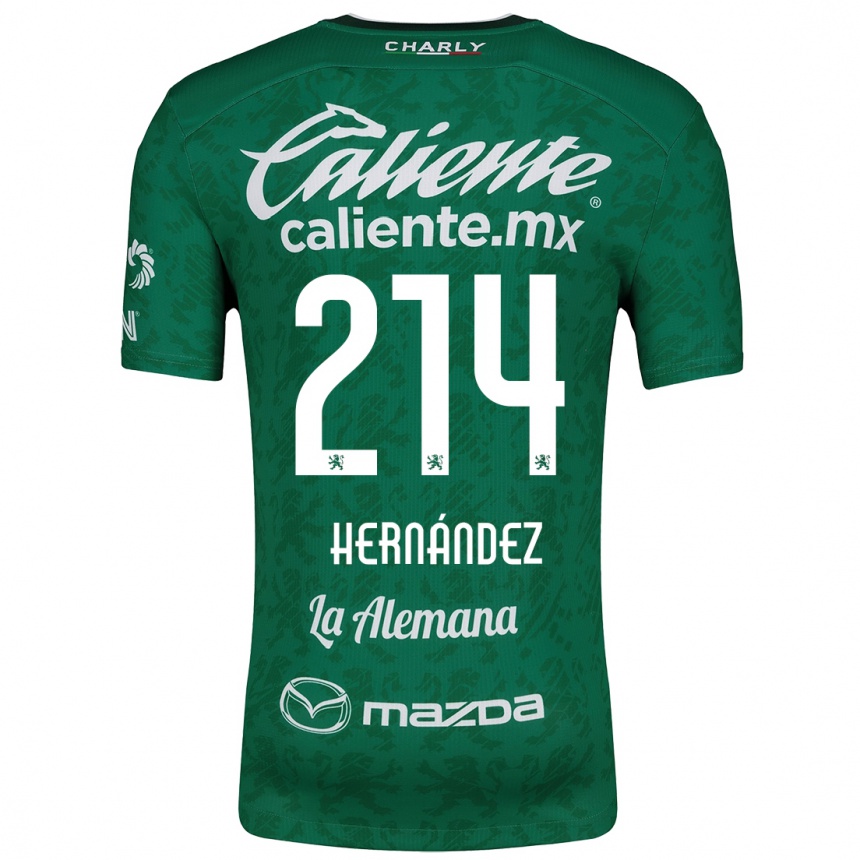 Gyermek Labdarúgás Iván Hernández #214 Zöld Fehér Hazai Jersey 2024/25 Mez Póló Ing