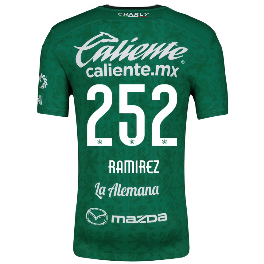 Gyermek Labdarúgás Luis Ramírez #252 Zöld Fehér Hazai Jersey 2024/25 Mez Póló Ing