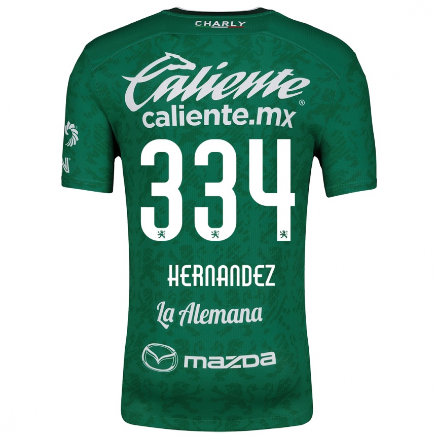 Gyermek Labdarúgás Alan Hernández #334 Zöld Fehér Hazai Jersey 2024/25 Mez Póló Ing