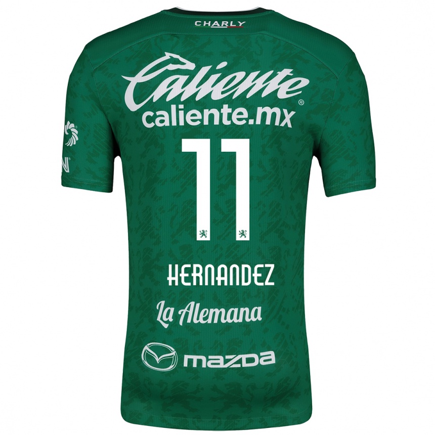 Gyermek Labdarúgás Elías Hernández #11 Zöld Fehér Hazai Jersey 2024/25 Mez Póló Ing