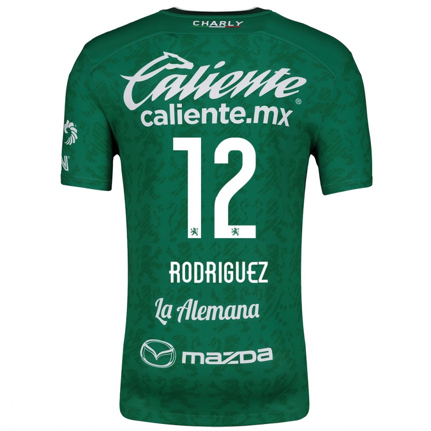 Gyermek Labdarúgás Lixy Rodríguez #12 Zöld Fehér Hazai Jersey 2024/25 Mez Póló Ing