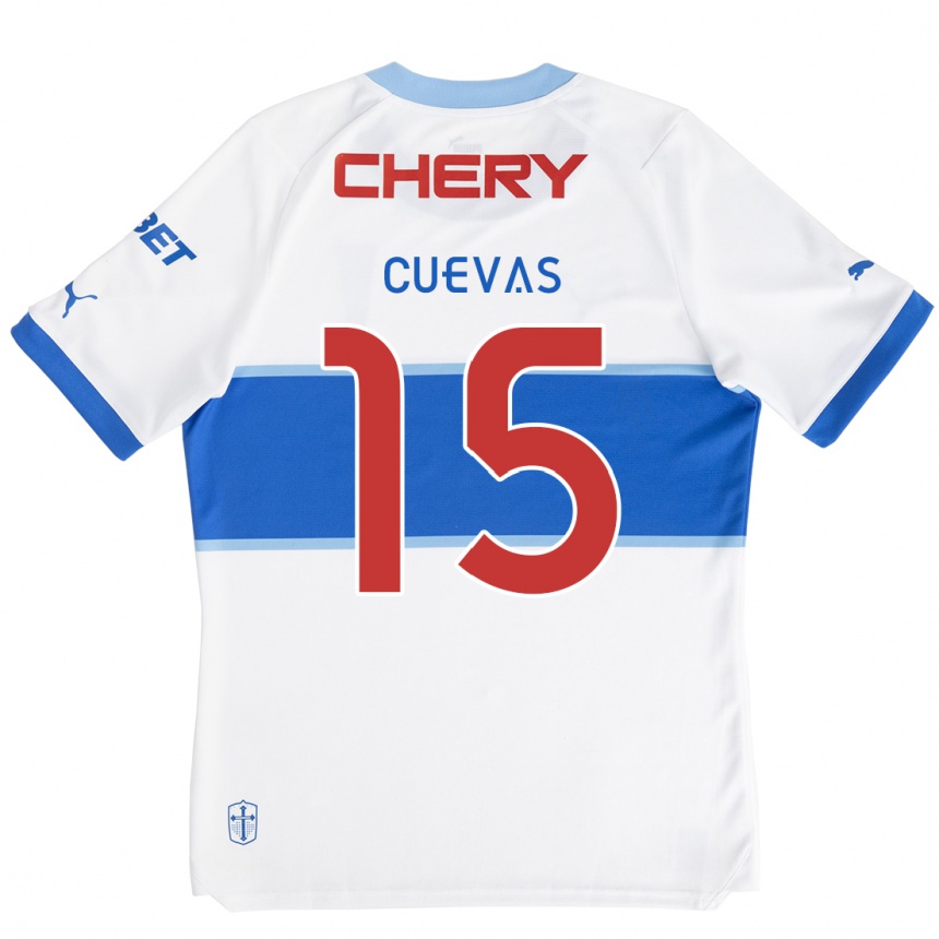 Gyermek Labdarúgás Cristian Cuevas #15 Fehér Kék Hazai Jersey 2024/25 Mez Póló Ing