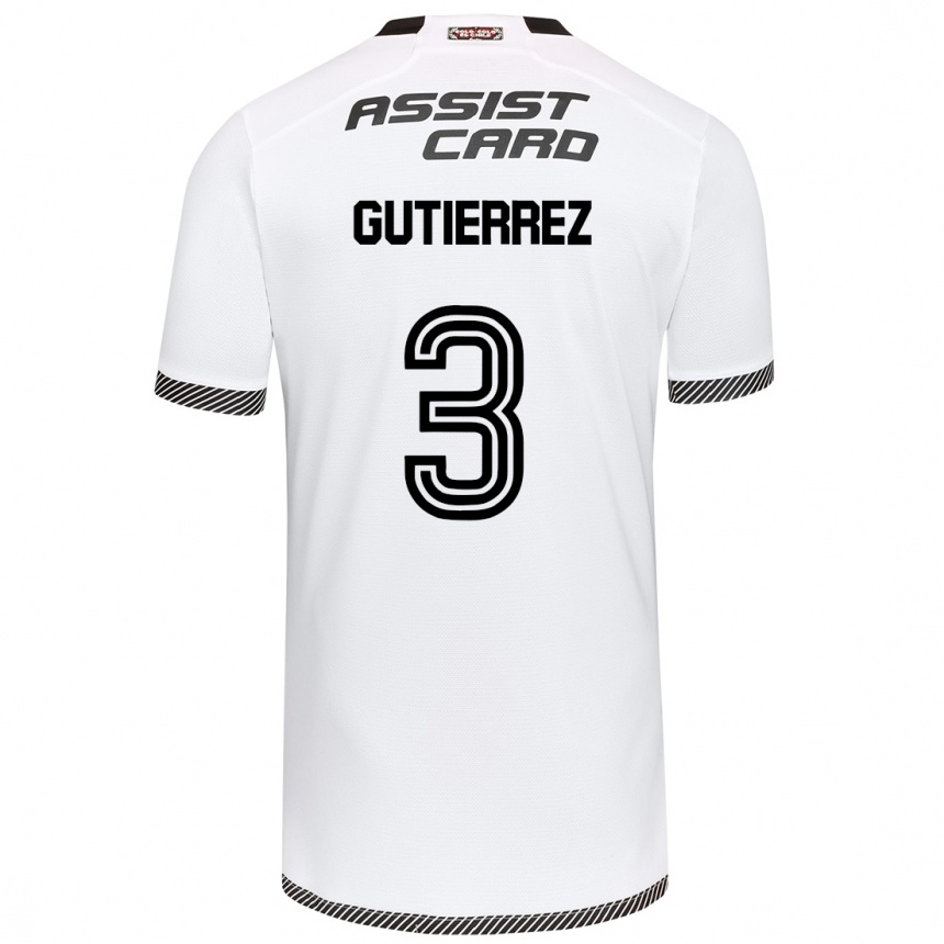 Gyermek Labdarúgás Daniel Gutiérrez #3 Fehér Fekete Hazai Jersey 2024/25 Mez Póló Ing