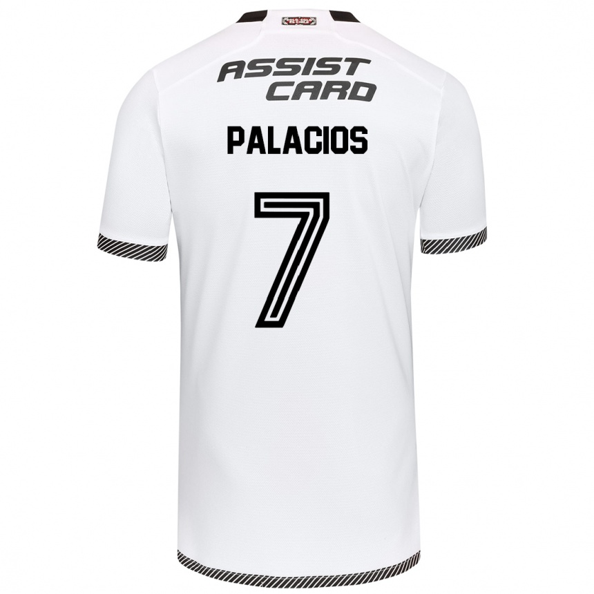 Gyermek Labdarúgás Carlos Palacios #7 Fehér Fekete Hazai Jersey 2024/25 Mez Póló Ing