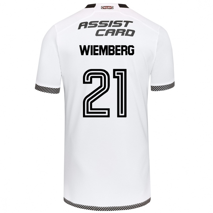 Gyermek Labdarúgás Erick Wiemberg #21 Fehér Fekete Hazai Jersey 2024/25 Mez Póló Ing