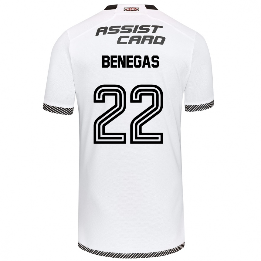 Gyermek Labdarúgás Leandro Benegas #22 Fehér Fekete Hazai Jersey 2024/25 Mez Póló Ing