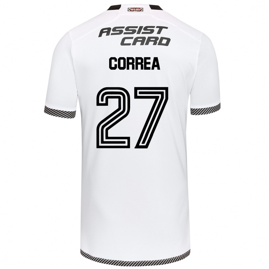 Gyermek Labdarúgás Javier Correa #27 Fehér Fekete Hazai Jersey 2024/25 Mez Póló Ing