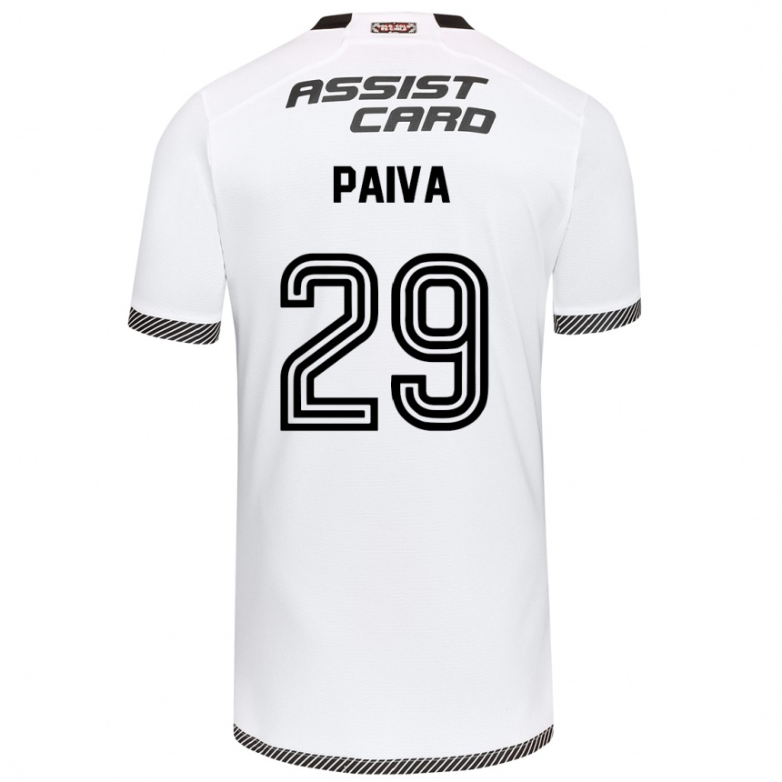 Gyermek Labdarúgás Guillermo Paiva #29 Fehér Fekete Hazai Jersey 2024/25 Mez Póló Ing