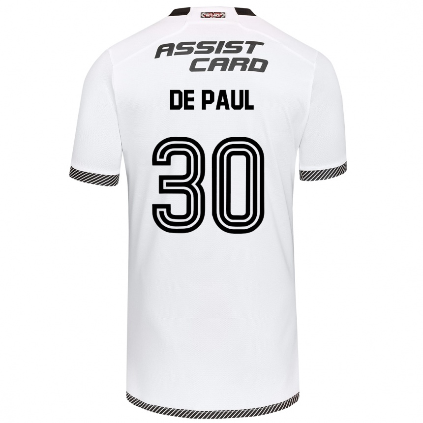 Gyermek Labdarúgás Fernando De Paul #30 Fehér Fekete Hazai Jersey 2024/25 Mez Póló Ing