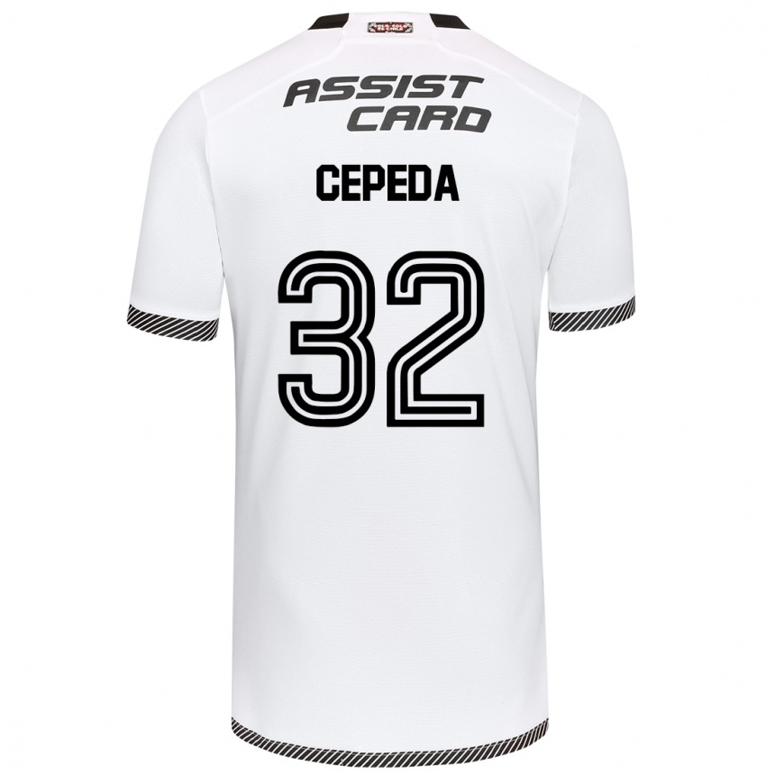 Gyermek Labdarúgás Lucas Cepeda #32 Fehér Fekete Hazai Jersey 2024/25 Mez Póló Ing