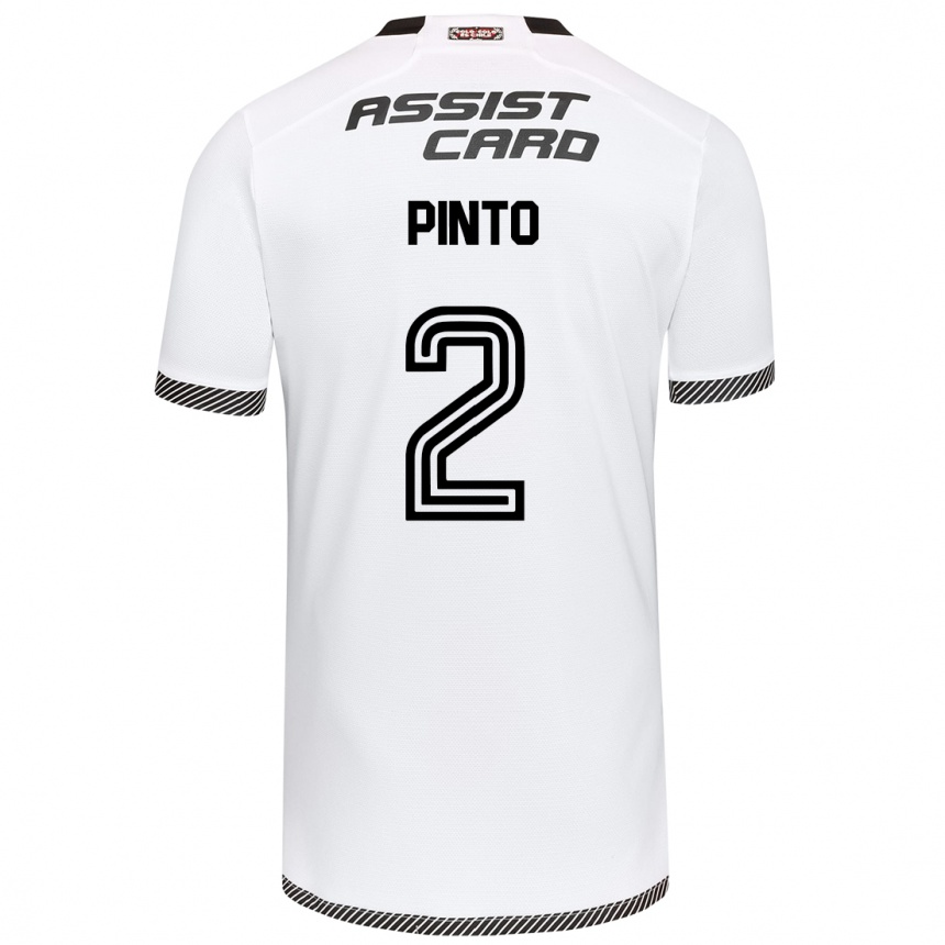 Gyermek Labdarúgás Matías Pinto #2 Fehér Fekete Hazai Jersey 2024/25 Mez Póló Ing