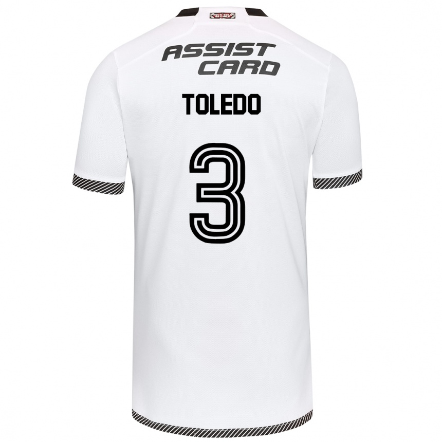 Gyermek Labdarúgás Miguel Toledo #3 Fehér Fekete Hazai Jersey 2024/25 Mez Póló Ing