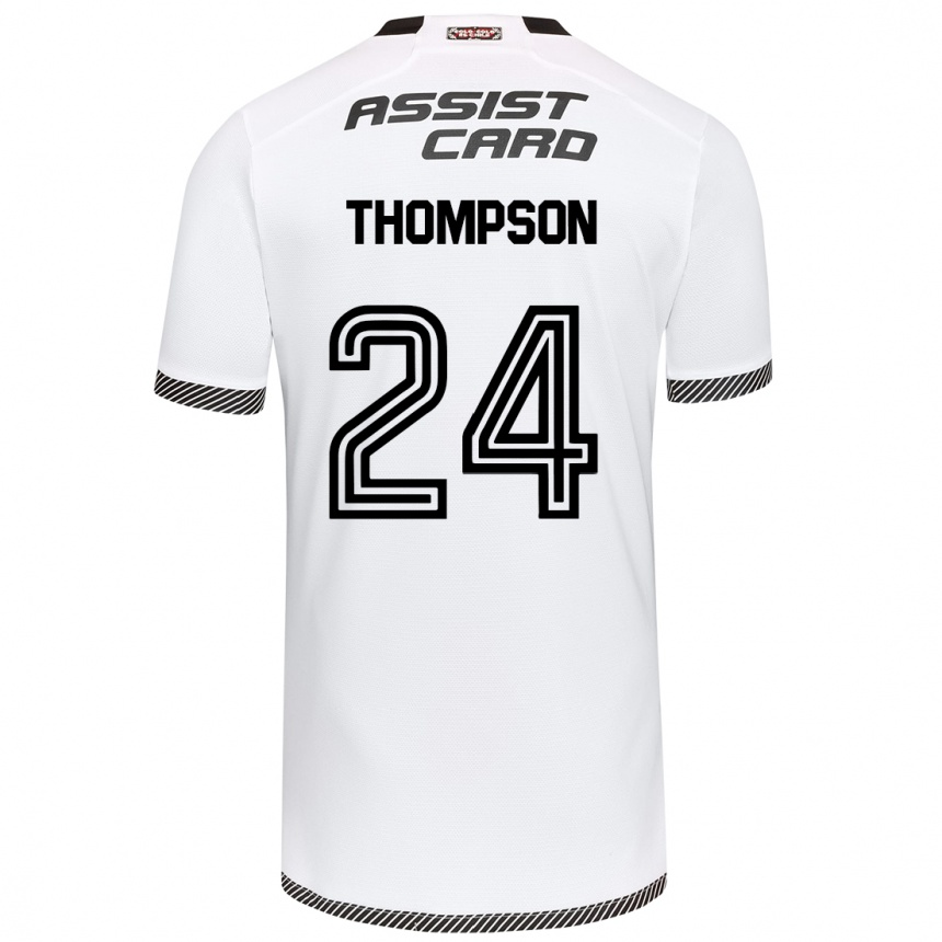 Gyermek Labdarúgás Jordhy Thompson #24 Fehér Fekete Hazai Jersey 2024/25 Mez Póló Ing