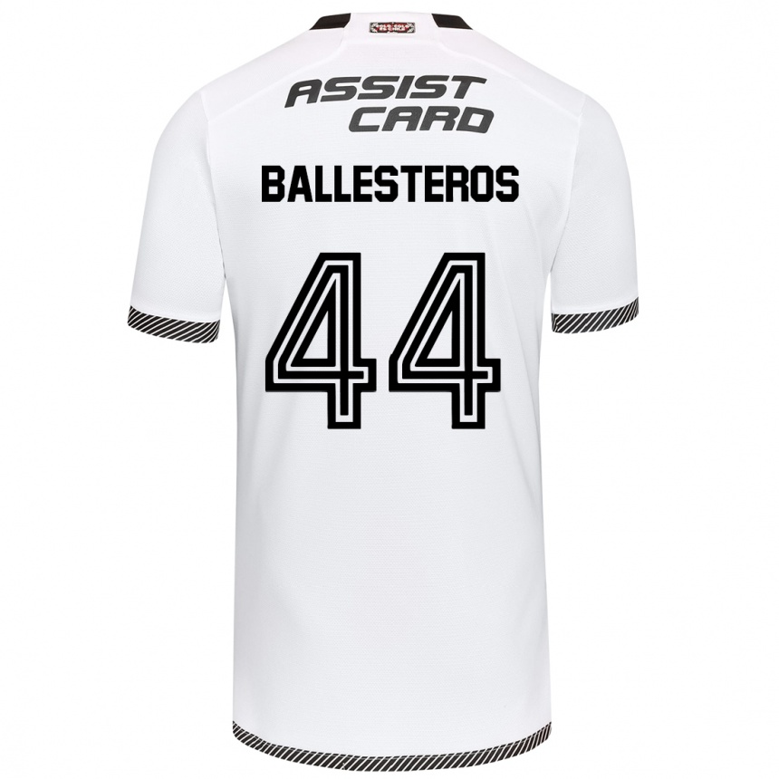 Gyermek Labdarúgás Martín Ballesteros #44 Fehér Fekete Hazai Jersey 2024/25 Mez Póló Ing