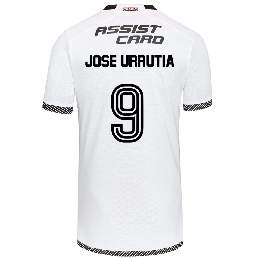 Gyermek Labdarúgás María José Urrutia #9 Fehér Fekete Hazai Jersey 2024/25 Mez Póló Ing