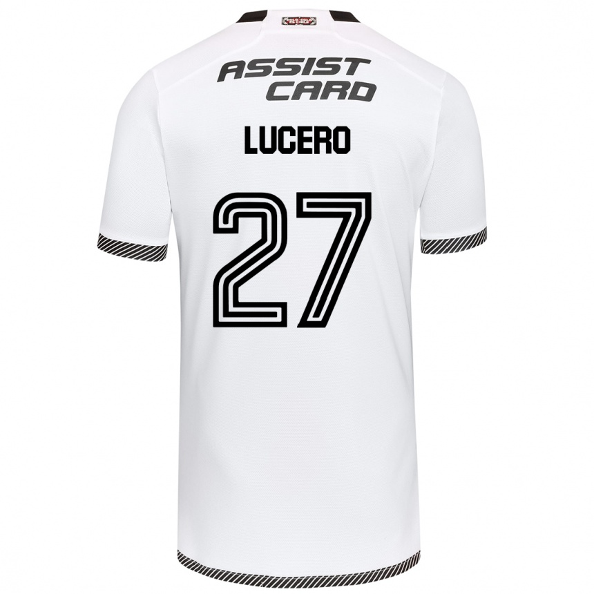 Gyermek Labdarúgás Valentina Lucero #27 Fehér Fekete Hazai Jersey 2024/25 Mez Póló Ing