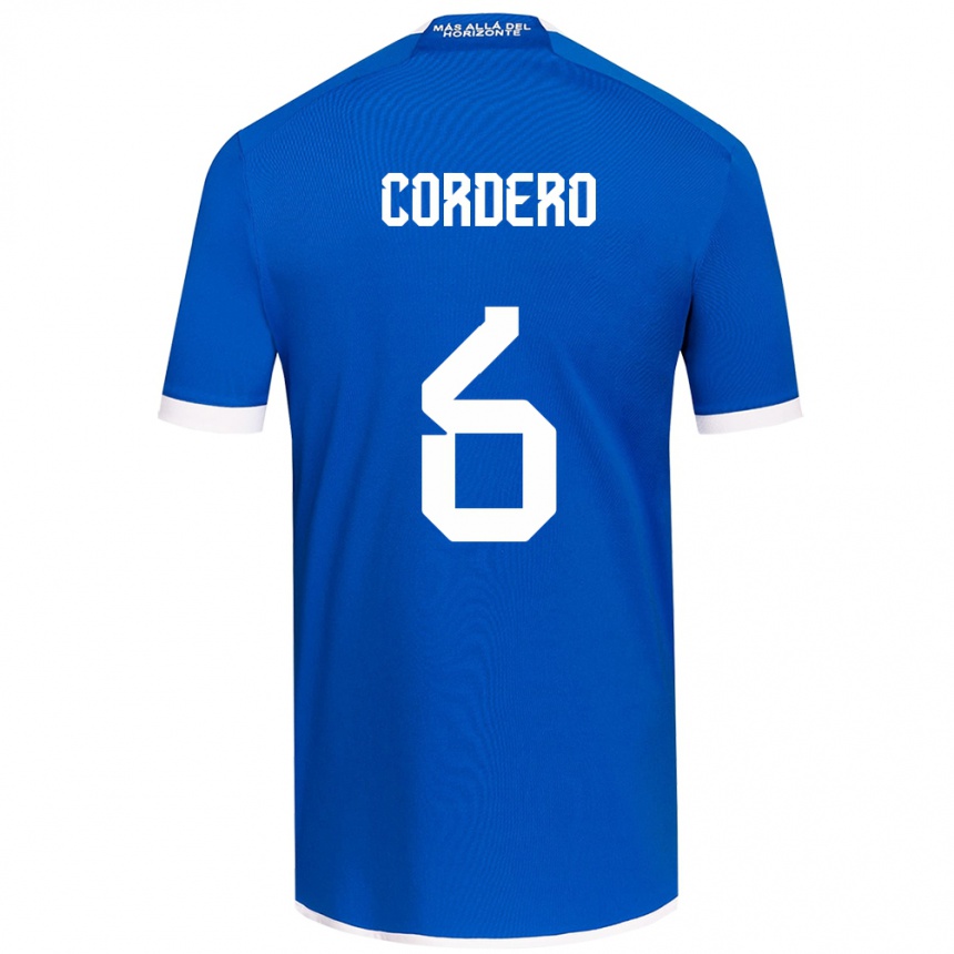 Gyermek Labdarúgás Renato Cordero #6 Kék Fehér Hazai Jersey 2024/25 Mez Póló Ing