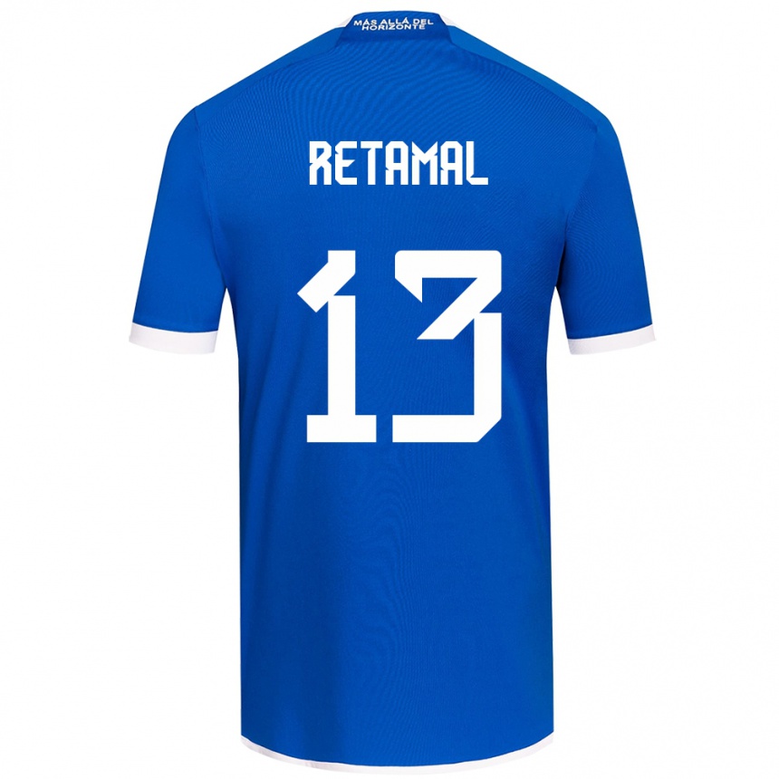 Gyermek Labdarúgás David Retamal #13 Kék Fehér Hazai Jersey 2024/25 Mez Póló Ing