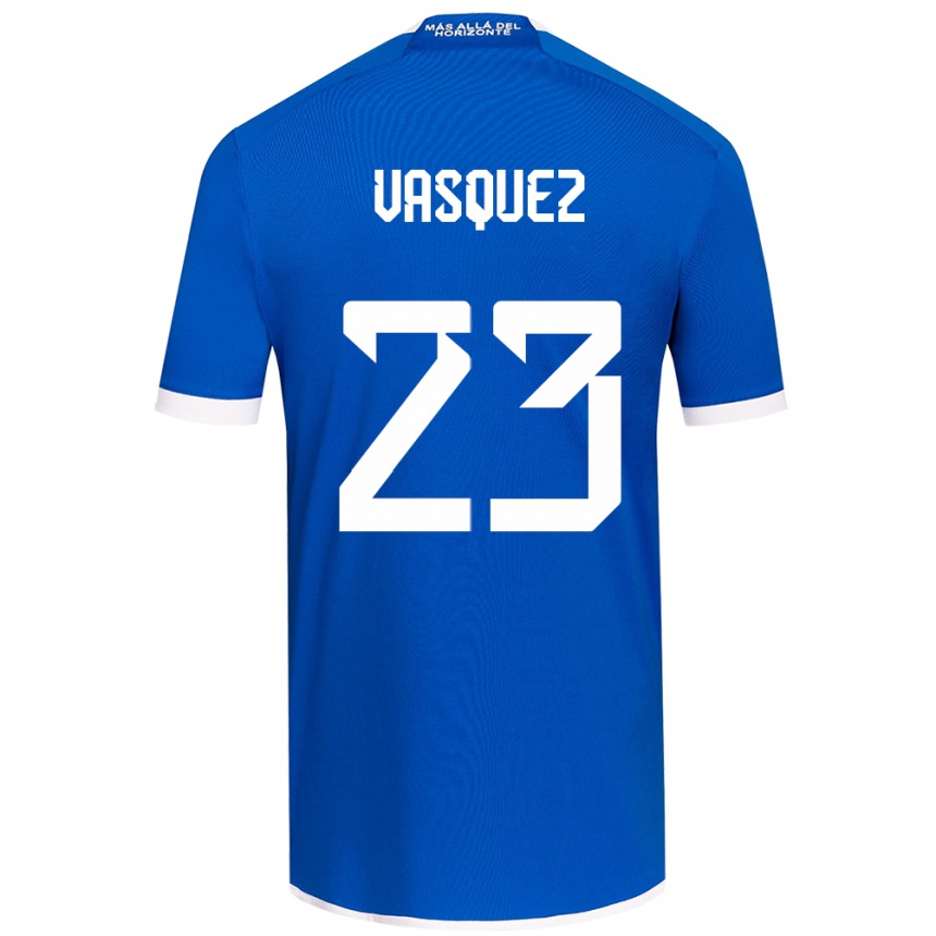 Gyermek Labdarúgás Ignacio Vásquez #23 Kék Fehér Hazai Jersey 2024/25 Mez Póló Ing