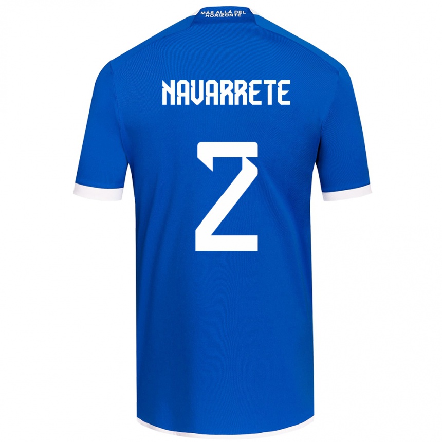 Gyermek Labdarúgás Daniel Navarrete #2 Kék Fehér Hazai Jersey 2024/25 Mez Póló Ing