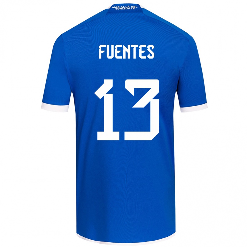 Gyermek Labdarúgás Karen Fuentes #13 Kék Fehér Hazai Jersey 2024/25 Mez Póló Ing