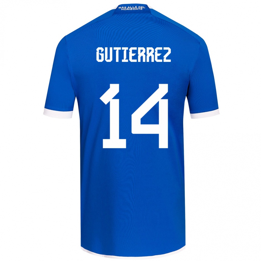 Gyermek Labdarúgás Ana Gutiérrez #14 Kék Fehér Hazai Jersey 2024/25 Mez Póló Ing