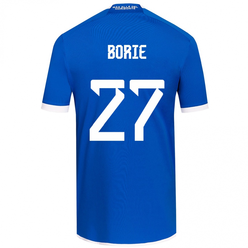 Gyermek Labdarúgás Emilie Borie #27 Kék Fehér Hazai Jersey 2024/25 Mez Póló Ing