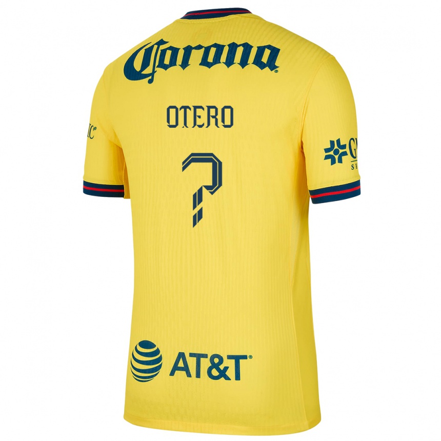 Gyermek Labdarúgás Juan Otero #0 Sárga Kék Hazai Jersey 2024/25 Mez Póló Ing