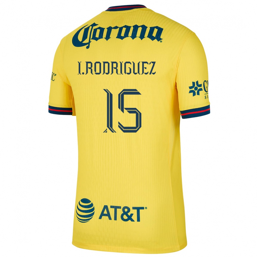 Gyermek Labdarúgás Iván Rodríguez #15 Sárga Kék Hazai Jersey 2024/25 Mez Póló Ing